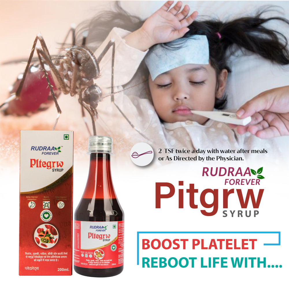 Rudraa Forever Pltegrw Syrup 200ml– Platelet Booster & Immunity Support Formula