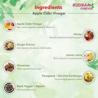Rudraa Forever Apple Cider Vinegar with Mother – Natural Weight Loss & Detox Formula