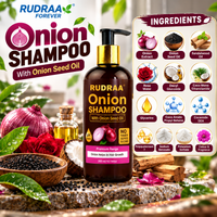 Rudraa Onion Shampoo with Onion Seed Oil 300ml – Hair Care Shampoo